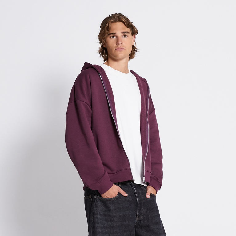 Zip hoodie "Above" Plum